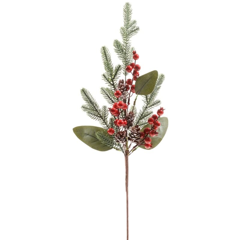foto del prodotto tralcio natalizio con bacche decorazione natalizia h 60 cm