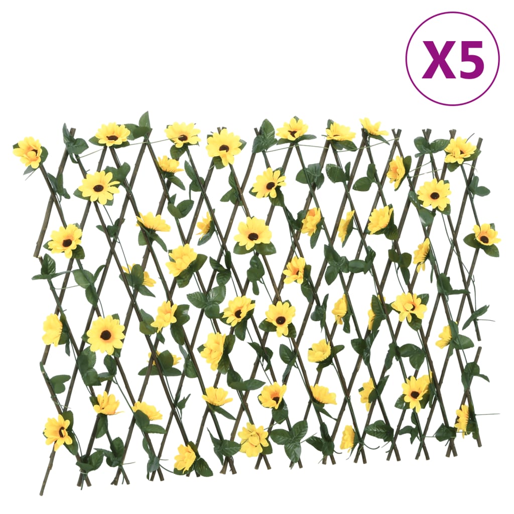 foto del prodotto traliccio edera artificiale espandibile 5pz giallo 180x60 cmcod mxl 116328