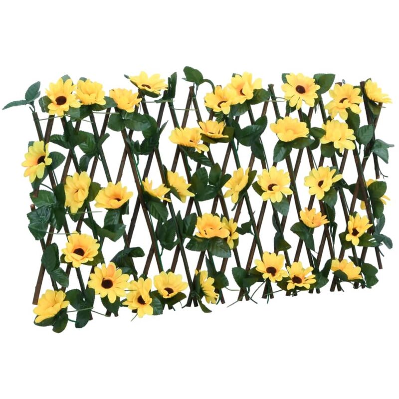 foto del prodotto traliccio edera artificiale espandibile giallo 180x20 cm vidaxl