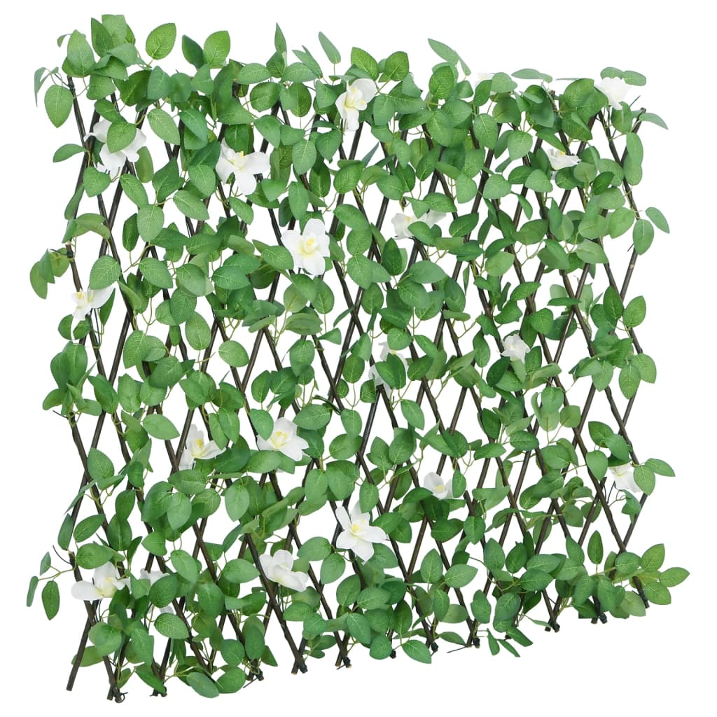 foto del prodotto traliccio edera artificiale espandibile verde 186x30 cm vidaxl