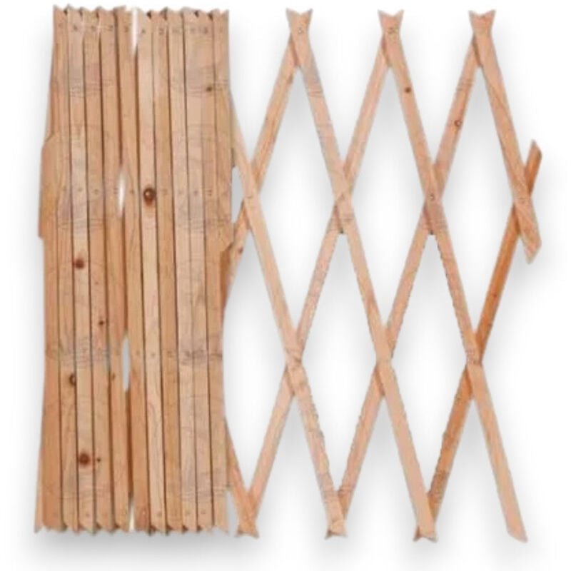 foto del prodotto traliccio estensibile 120xh180 cm da interno in legno impregnato per terrazze e balconi