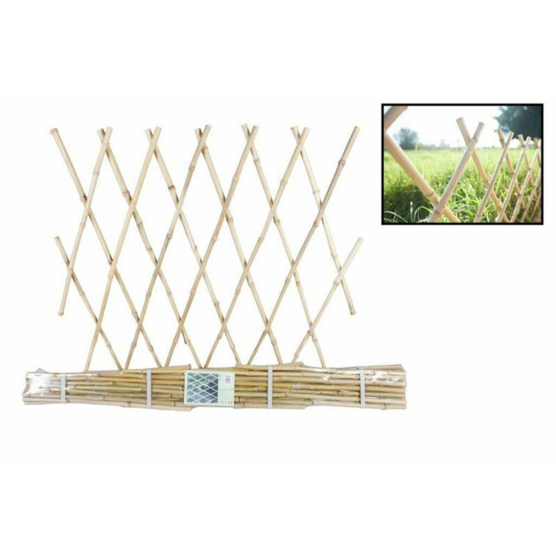 foto del prodotto traliccio in bamb rete estensibile piante rampicanti staccionata 180x90cm 129693 trade shop traesio