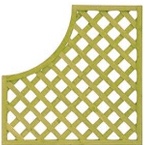 foto del prodotto traliccio in legno a mezza luna cm.90x90h.