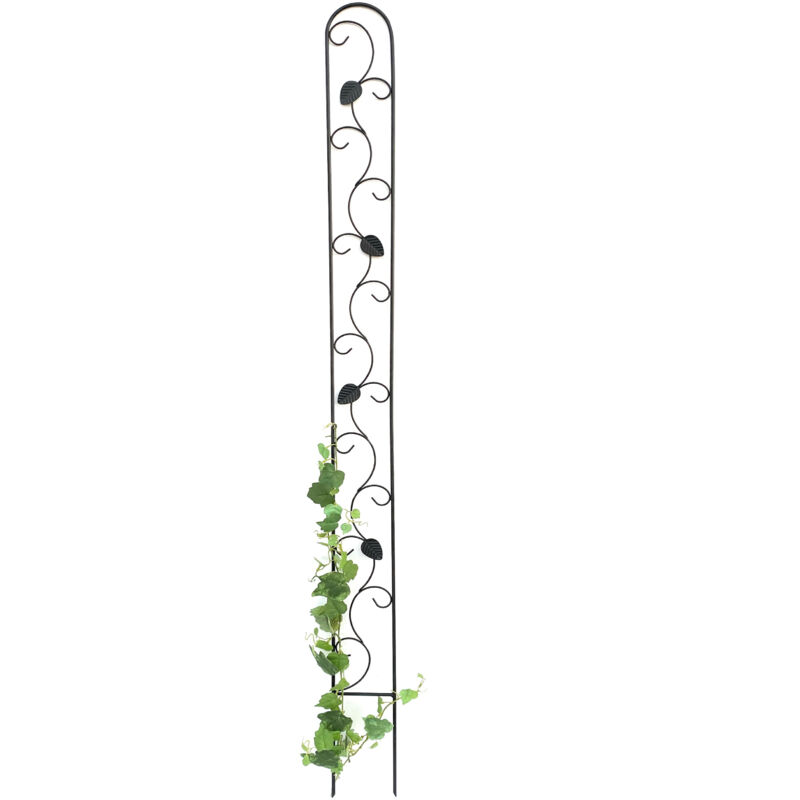 foto del prodotto traliccio in metallo 140 cm nero palo da arrampicata aiuto per l arrampicata spina a terra 96249 porta fiori traliccio colonna dandibo