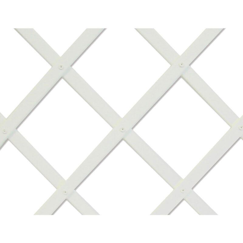 foto del prodotto traliccio in plastica 0,5x1,5m colore white profilo a doghe 22x6mm nortene