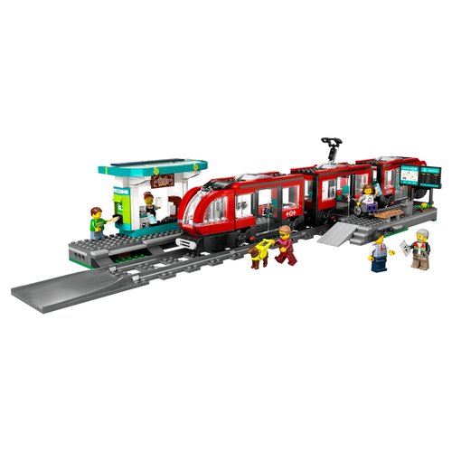 foto del prodotto tram e fermata del tram lego 60423 city train