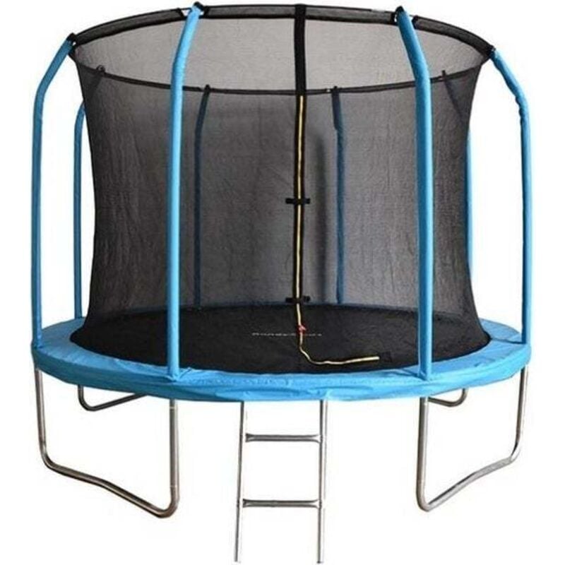 foto del prodotto trampolino 244 cm con rete di sicurezza e scaletta fino a 110 kg