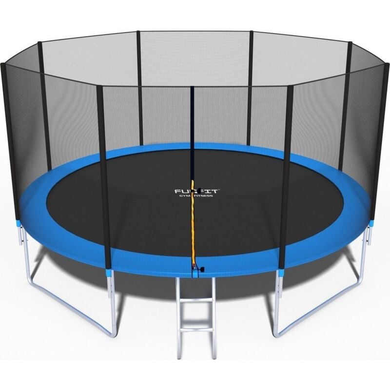 foto del prodotto trampolino 435 cm con rete e scaletta fino a 180 kg