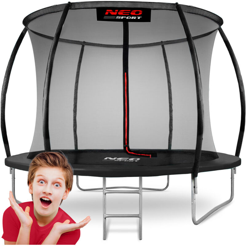 foto del prodotto trampolino da giardino profilato 8 piedi 252 cm con rete interna neo sport