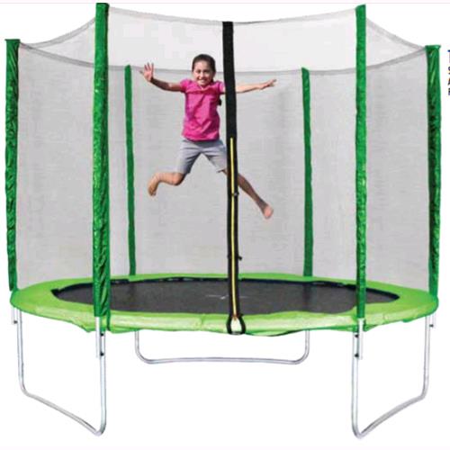 foto del prodotto trampolino elastico jumpy da esterno - rivestimento in pvc. dimensione 244 cm