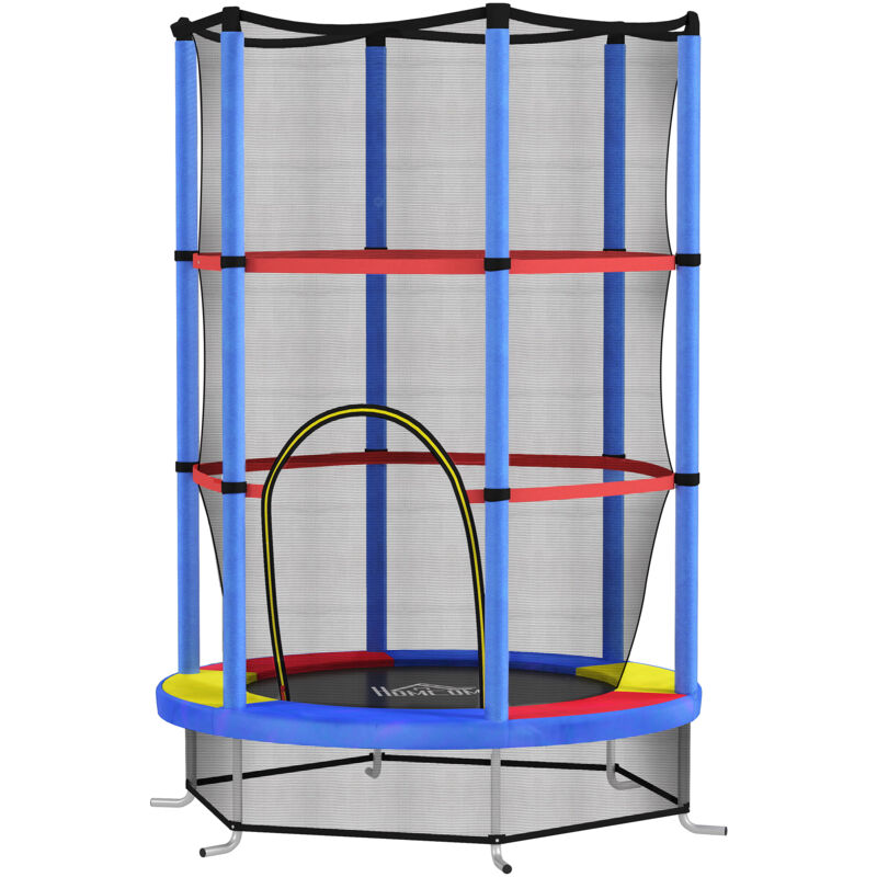 foto del prodotto trampolino elastico per bambini 3 6 anni con 3 ingressi multicolore homcom