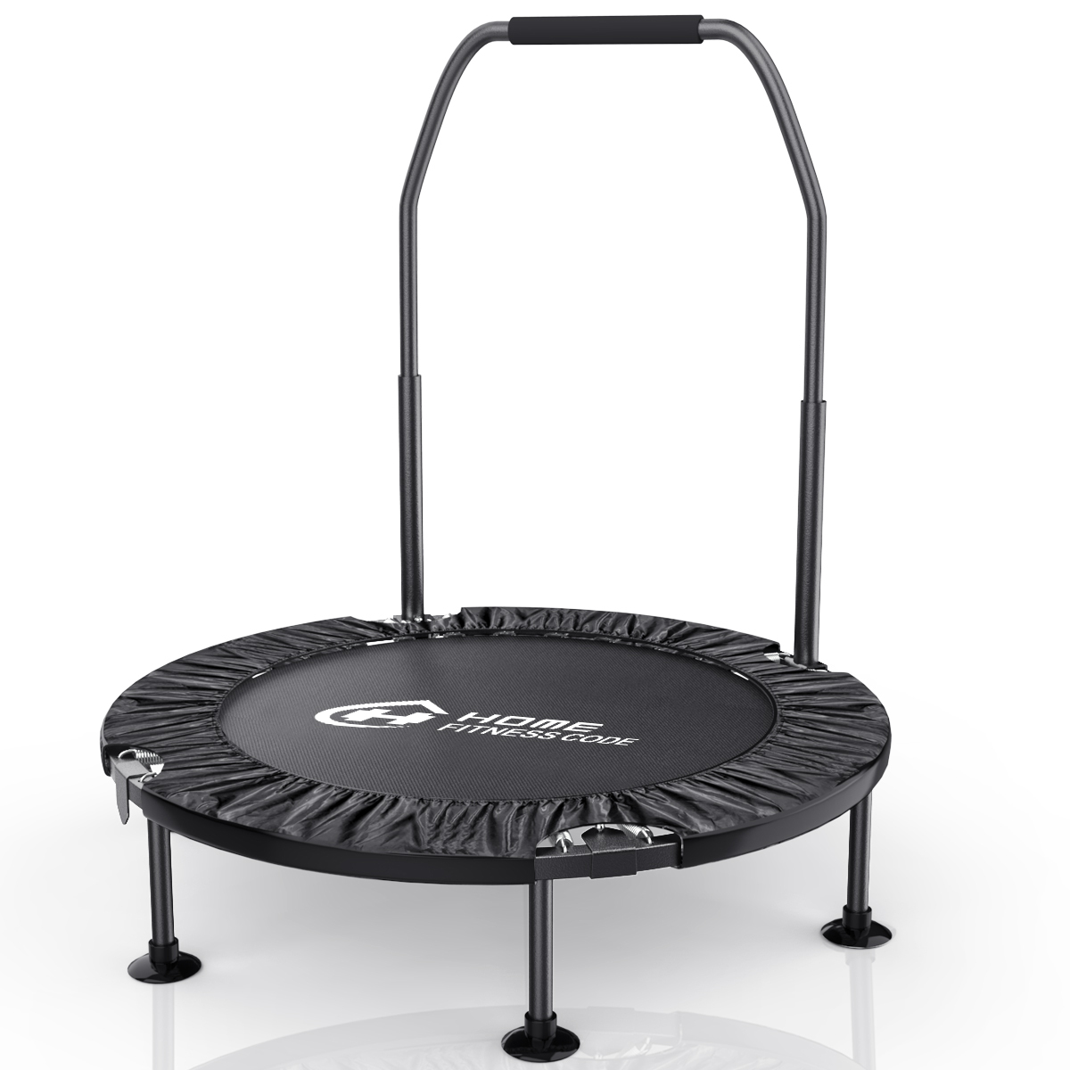 foto del prodotto trampolino fitness pieghevole rattantree 101 cm portata 150 kg manico regolabile a 5 livelli