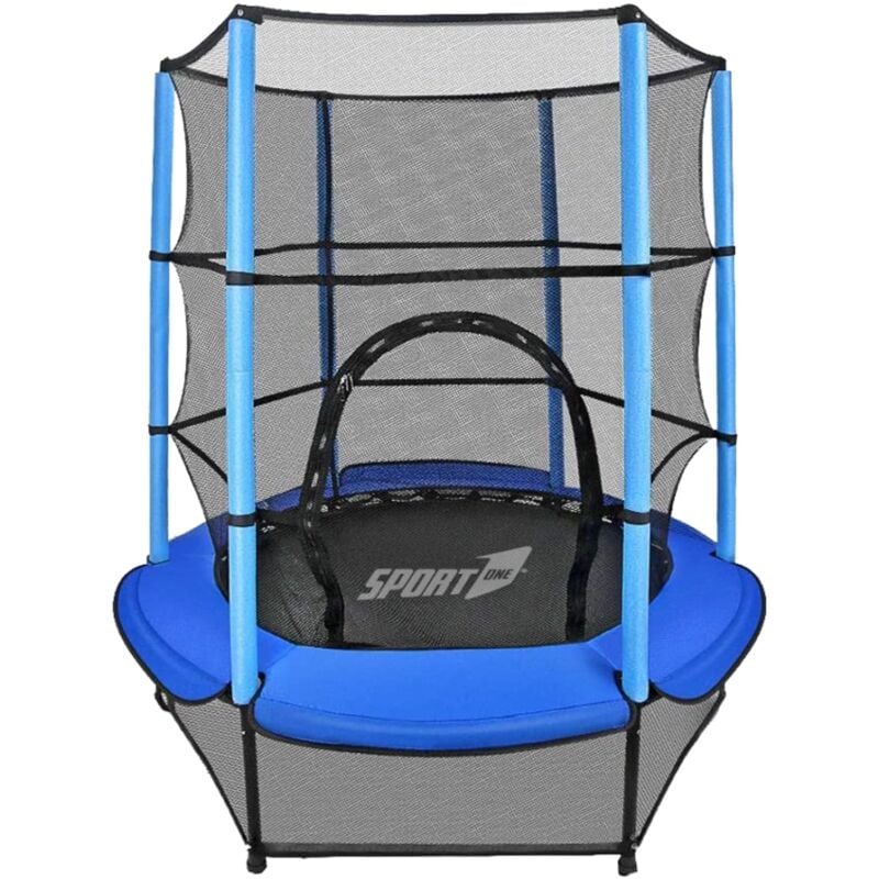 foto del prodotto trampolino tappeto elastico diametro 140 cm per bambini con rete