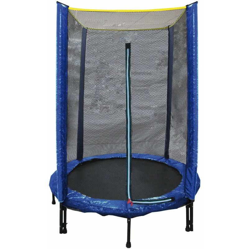 foto del prodotto trampolino tappeto elastico per esterno con rete di protezione diametro 140cm garlando combi xs