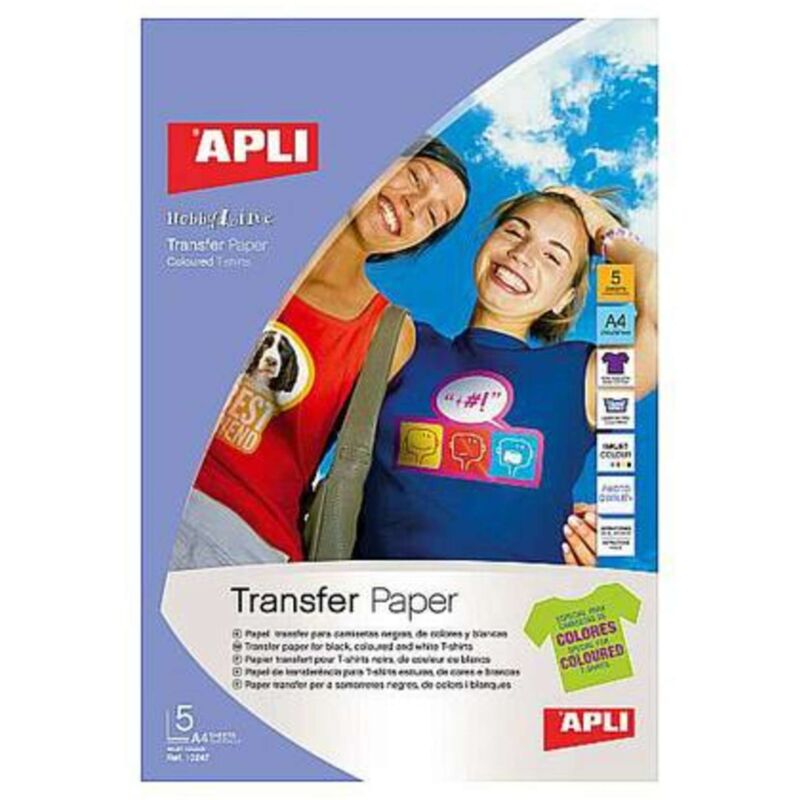 foto del prodotto transfer t shirt color a4 5fg. x1