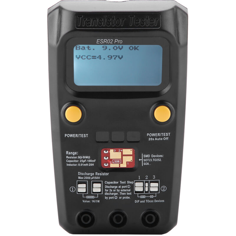 foto del prodotto transistor testeur bside esr02 pro testeur de transistor num rique smd puce inductance de composant testeur composant electronique