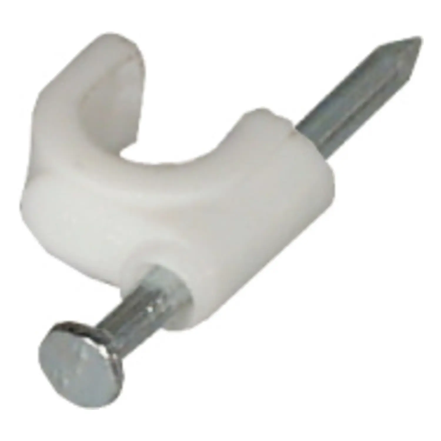 foto del prodotto transmedia chiodini fissacavo fermacavo chiodino muro bianco 5 mm 50 pezzi