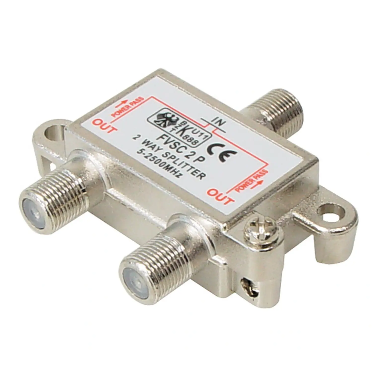 foto del prodotto transmedia splitter derivatore sat tv 5 2400 mhz digitale terrestre 1 ingresso 2 uscite