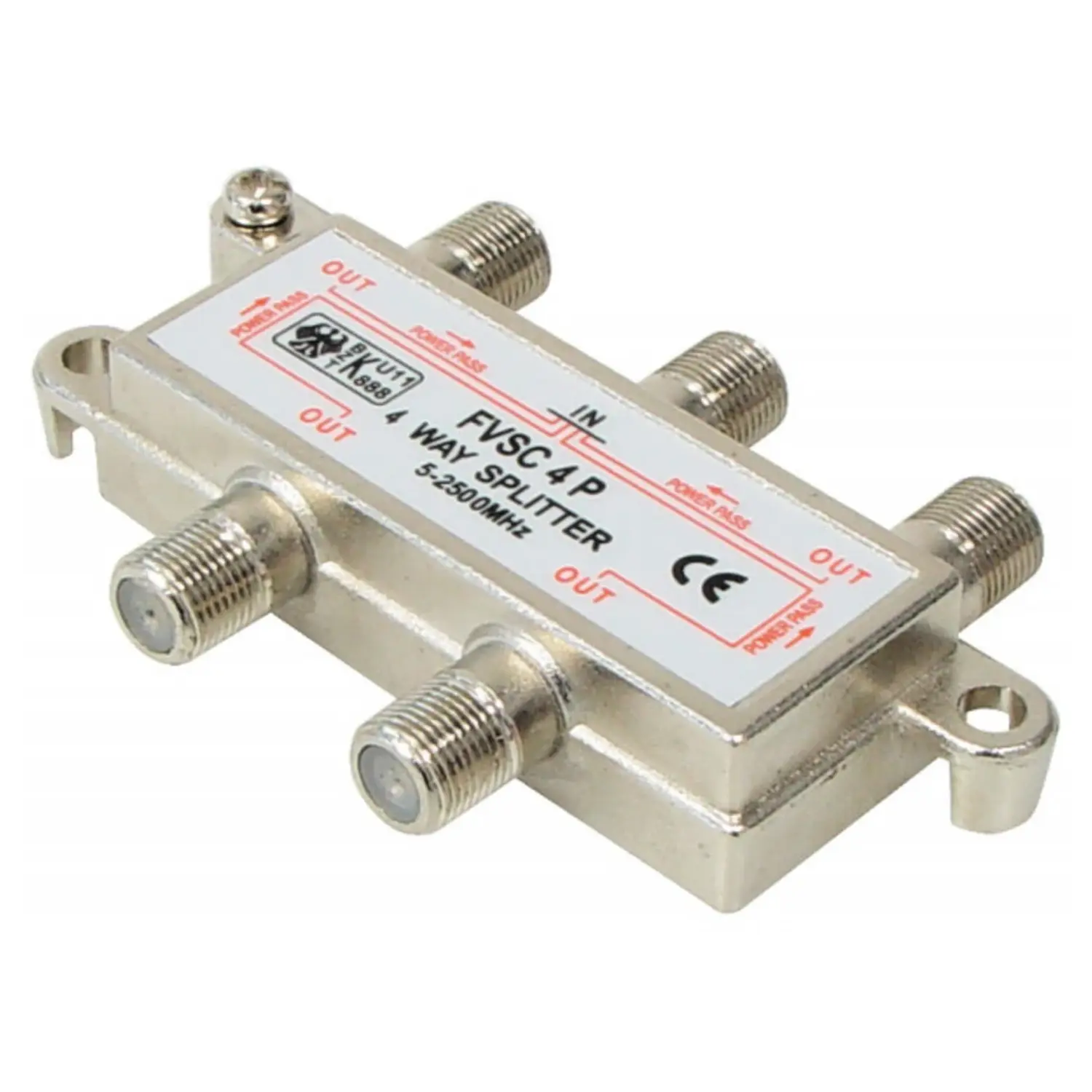 foto del prodotto transmedia splitter derivatore sat tv 5 2400 mhz digitale terrestre 1 ingresso 4 uscite