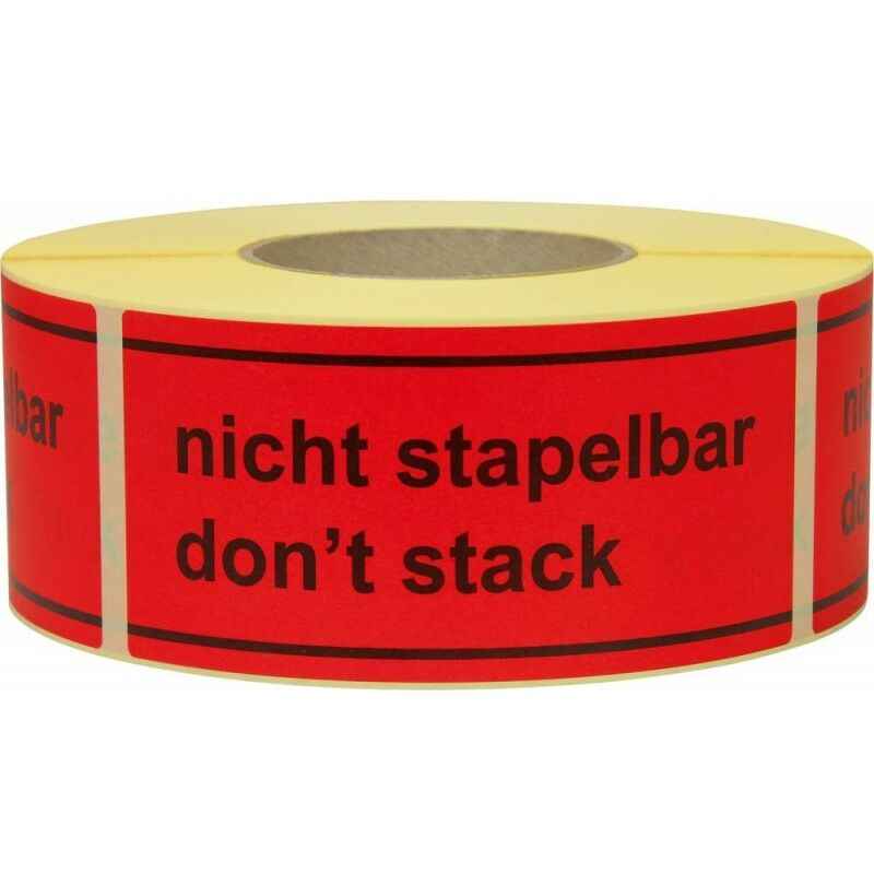 foto del prodotto transpak strecken hinweis etiketten nicht stapelbar strecke