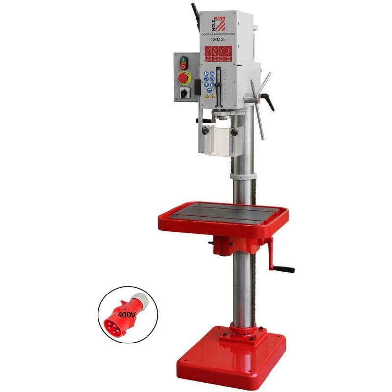 foto del prodotto trapano a colonna con ingranaggi holzmann gbm25 400v
