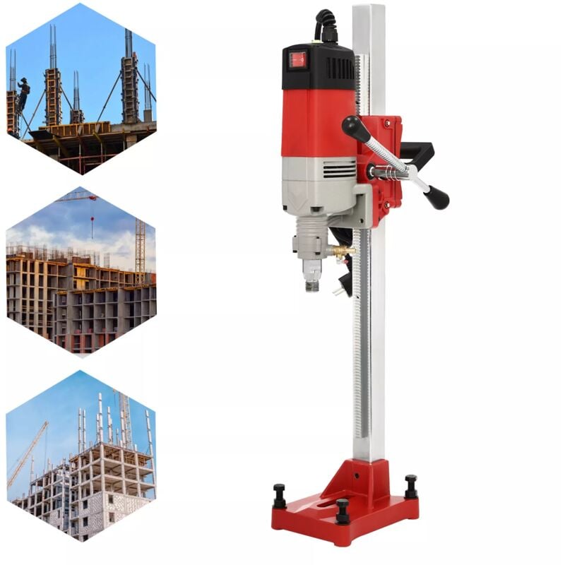 foto del prodotto trapano a nucleo, 2300 w, motorizzazione carotatrice carotatrice trapano diamantato asciutto bagnato, diametro del foro 0 165 mm