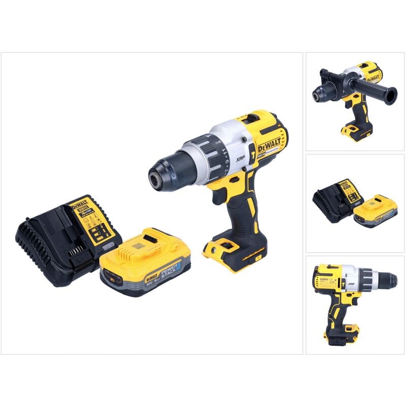 foto del prodotto trapano a percussione a batteria dewalt dcd 996 h1 18 v 95 nm senza spazzole 1x batteria powerstack 5,0 ah caricatore