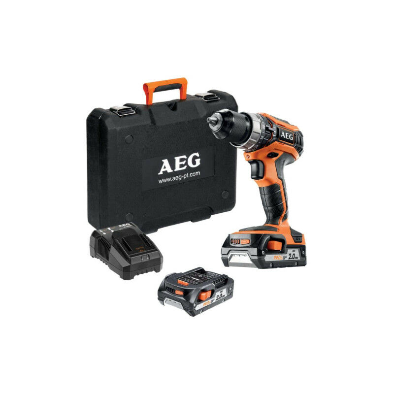 foto del prodotto trapano a percussione aeg 18v pro lithium - 2 batterie 2.0ah - 1 caricabatterie bsb18c2li-202c