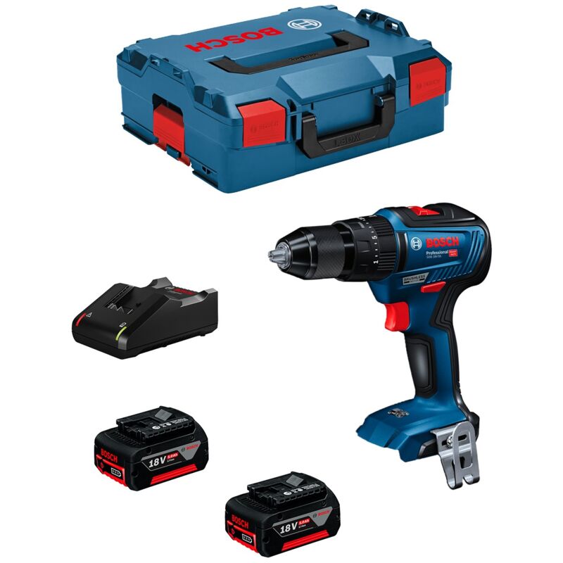 foto del prodotto trapano a percussione bosch gsb 18v 55 2 x 5,0 ah gal 18v 40 l boxx 136 