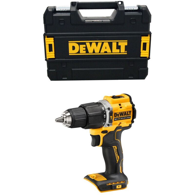 foto del prodotto trapano a percussione dewalt dcd100ynt solo corpo tstak ii 