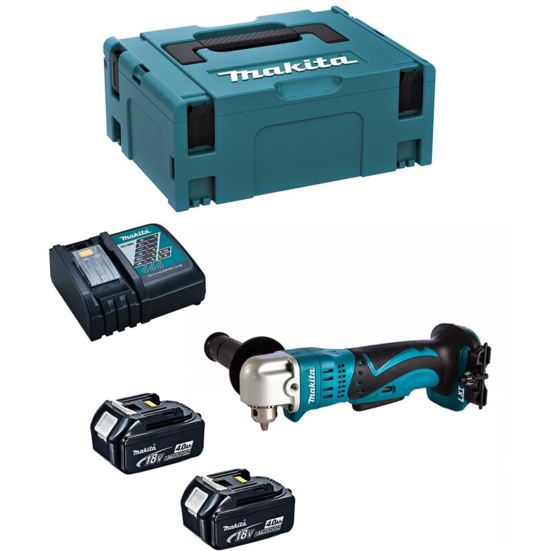 foto del prodotto trapano angolare makita dda350rmj 2 x 4,0 ah dc18rc makpac 2 
