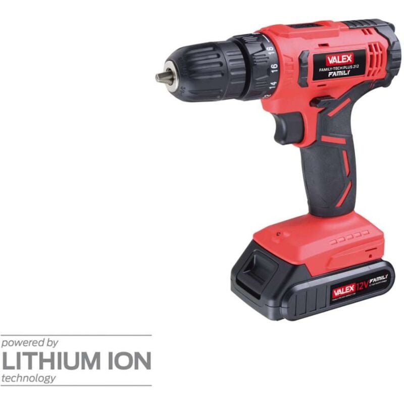 foto del prodotto trapano avvitatore a batteria 12v 1.3 ah valex