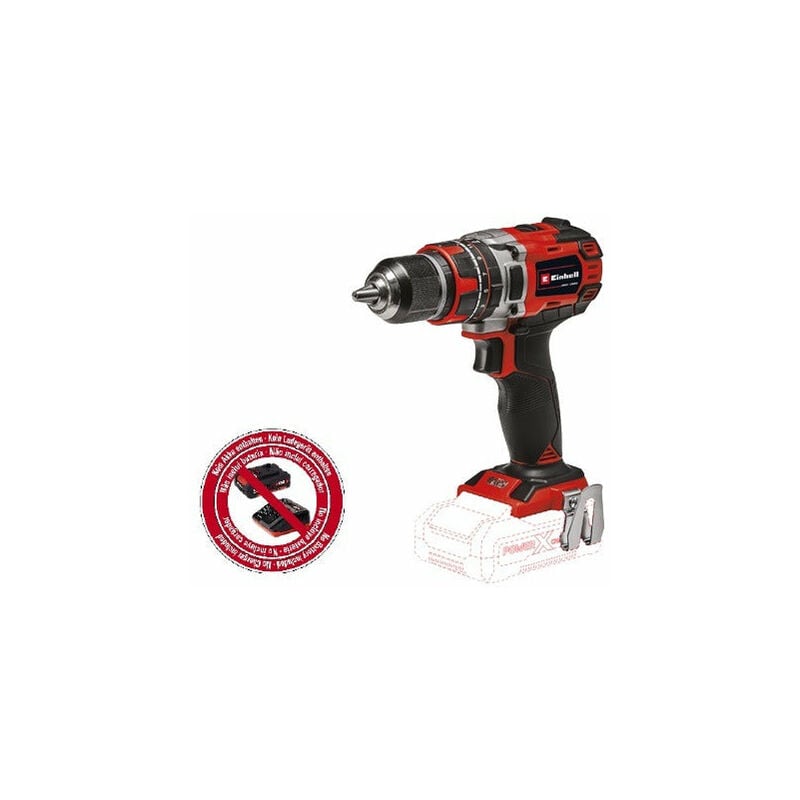 foto del prodotto trapano avvitatore a batteria 18v non inclusa con percussione e luce led integrata te cd 18 50li ibl einhell
