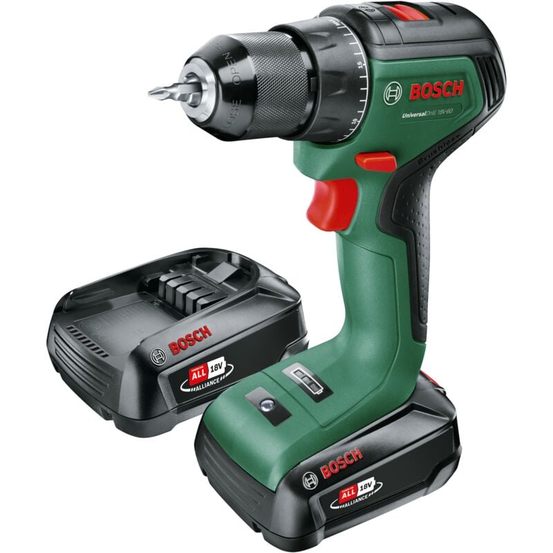 foto del prodotto trapano avvitatore a batteria bosch home and garden universalimpact 18v 60 06039d7102 18v 2.0a