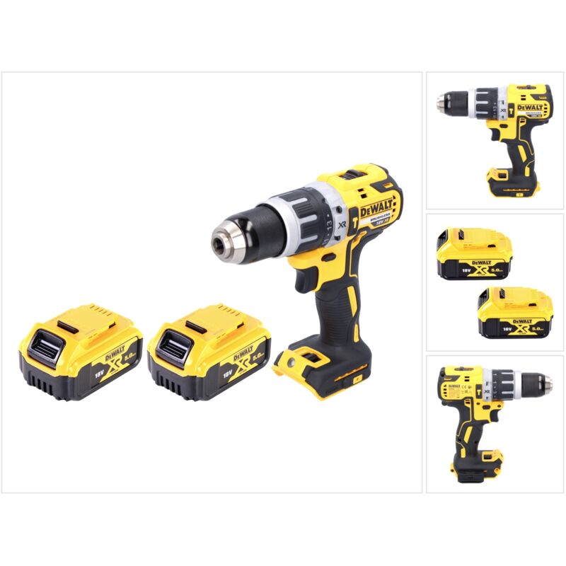 foto del prodotto trapano avvitatore a batteria dewalt dcd 796 n 18 v 70 nm senza spazzole 2 batterie da 5,0 ah senza caricabatterie