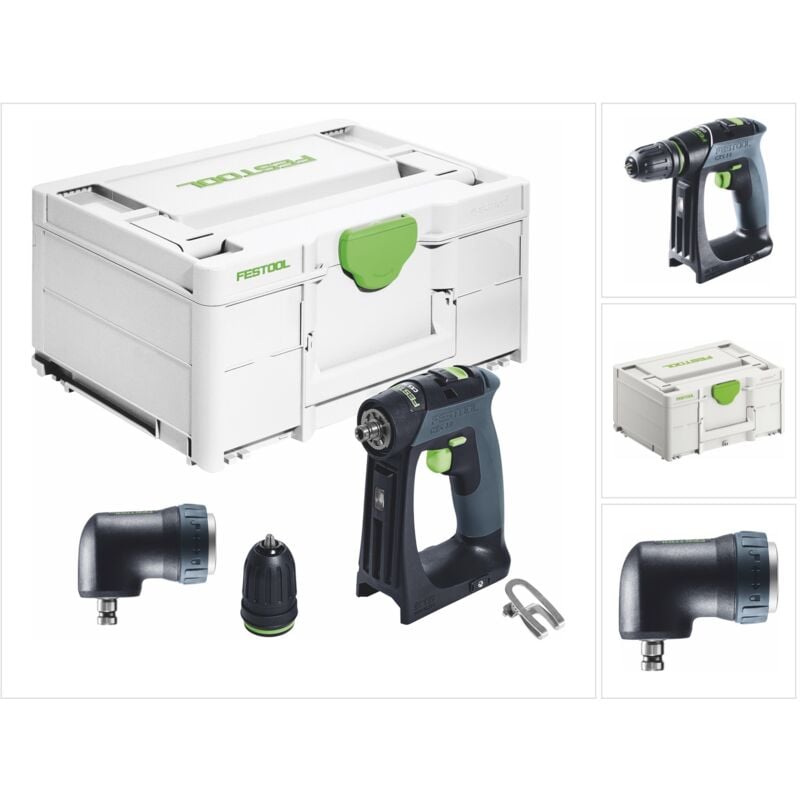 foto del prodotto trapano avvitatore a batteria festool cxs 18 basic 18 v 40 nm brushless attacco angolare systainer senza batteria, senza caricabatteria