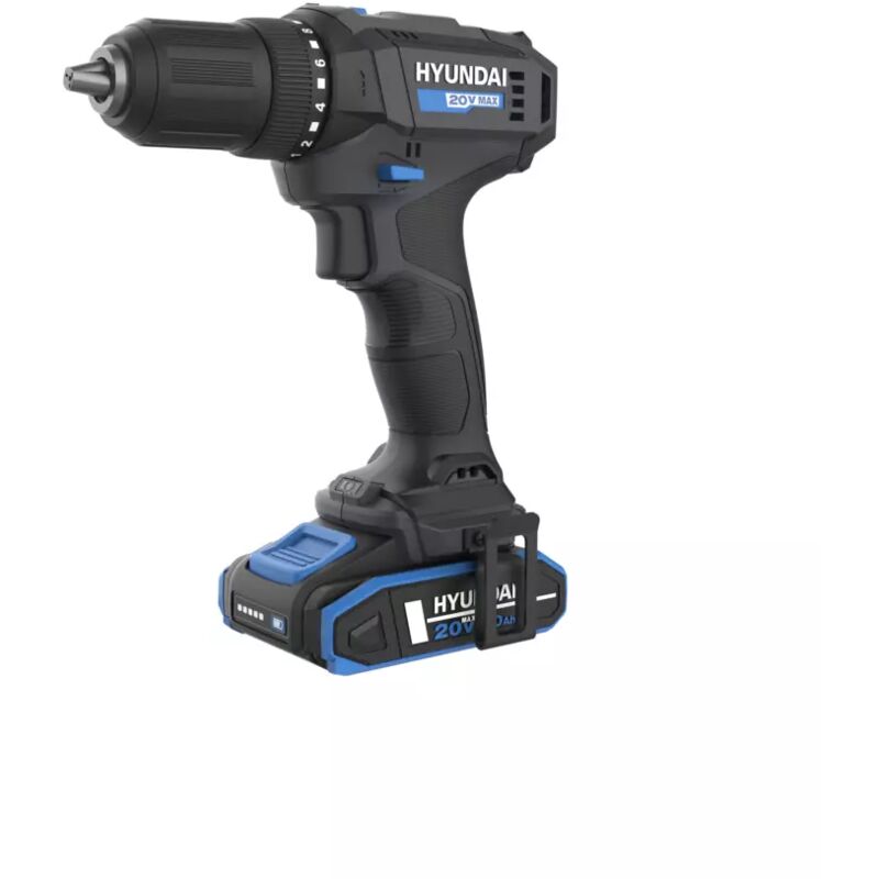 foto del prodotto trapano avvitatore a batteria hyundai 40 nm 20v, solo corpo macchina cod. 25869
