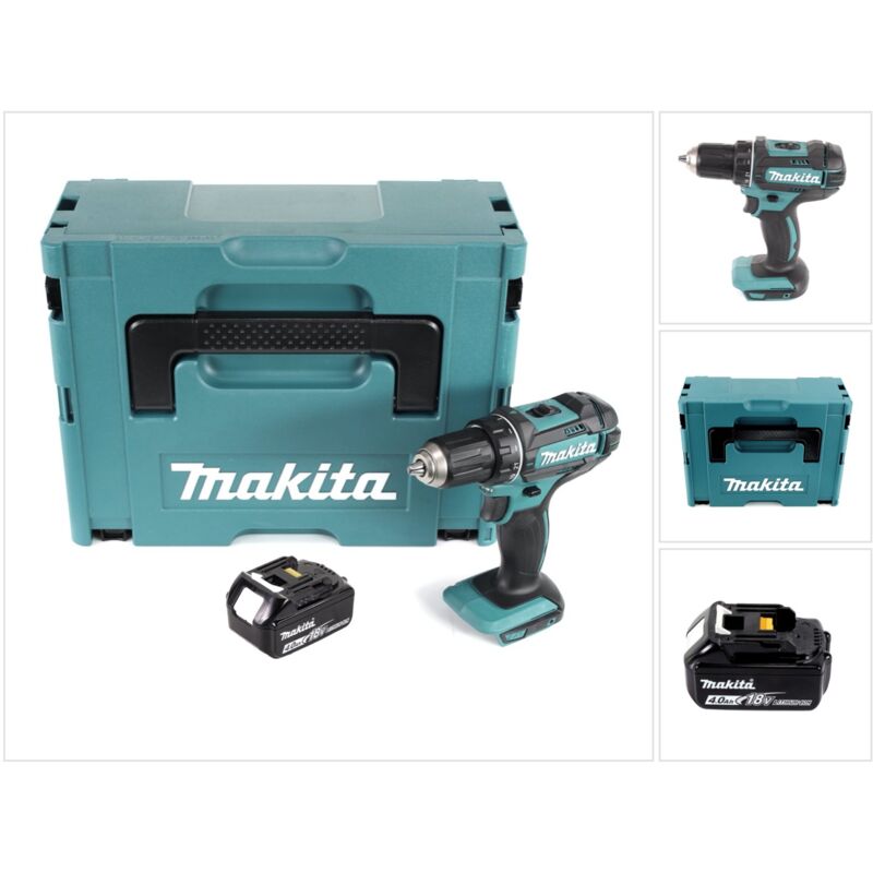 foto del prodotto trapano avvitatore a batteria makita ddf 482 m1j 18 v 62 nm 1x batteria 4,0 ah makpac senza caricabatterie