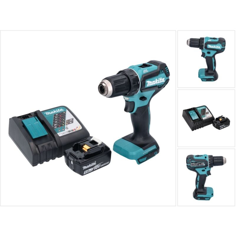 foto del prodotto trapano avvitatore a batteria makita ddf 485 rt1 18 v 50 nm brushless 1x batteria 5,0 ah caricatore