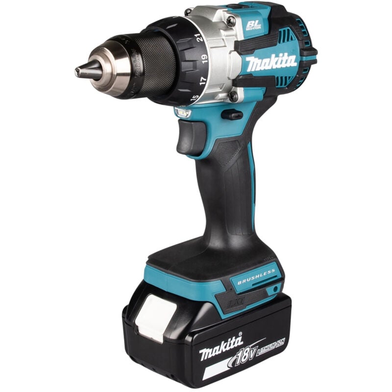 foto del prodotto trapano avvitatore a batteria makita ddf489rtj, 18v 2x 5,0 ah e caricabatterie in makpac