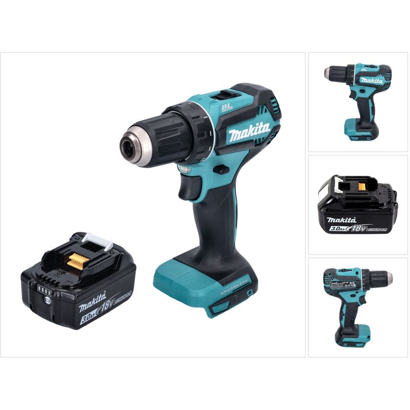 foto del prodotto trapano avvitatore a batteria senza spazzole makita ddf 485 f1 18 v 50 nm 1x batteria 3,0 ah senza caricabatterie