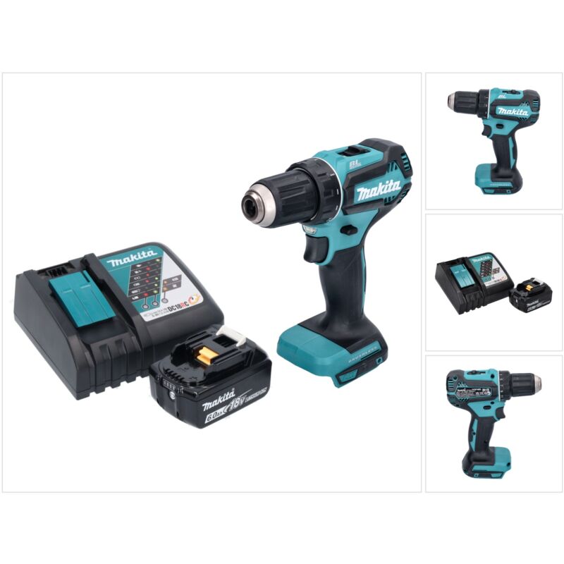 foto del prodotto trapano avvitatore a batteria senza spazzole makita ddf 485 rg1 18 v 50 nm 1x batteria 6,0 ah caricabatterie