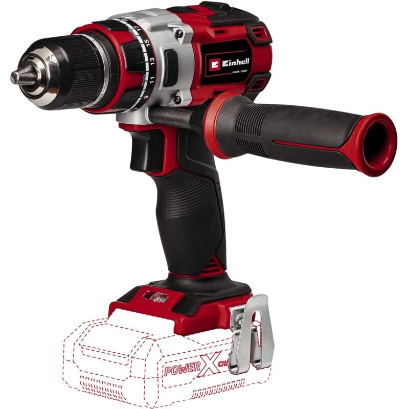foto del prodotto trapano avvitatore a batteria te cd 18 li brushless solo power x change 18v, motore brushless, 2 velocit , torsione 60 nm, senza batteria e