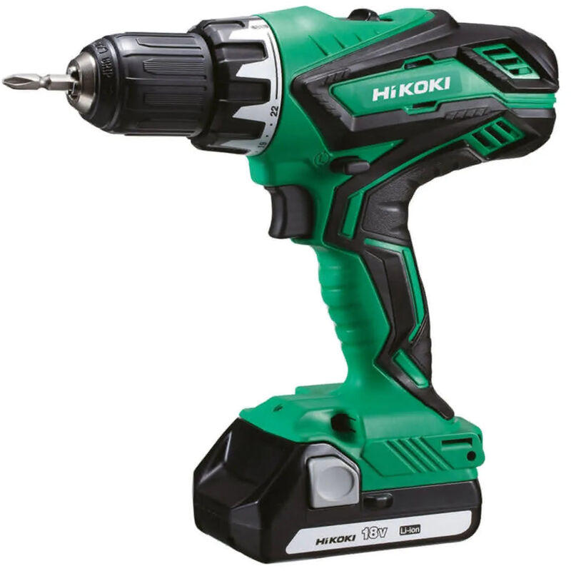 foto del prodotto trapano avvitatore a percussione 18v 1,5ah lion hikoki
