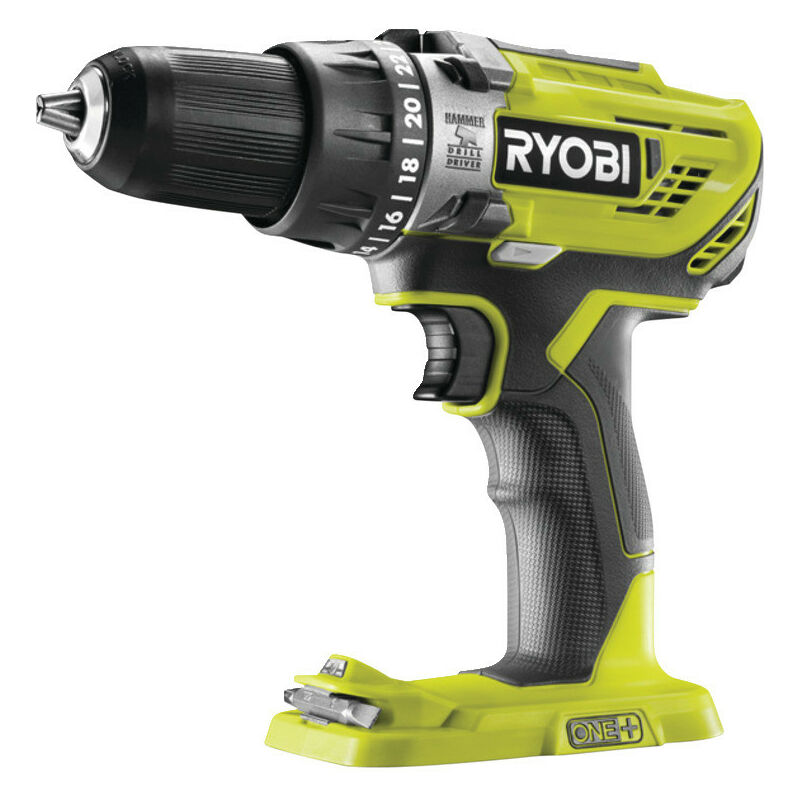 foto del prodotto trapano avvitatore a percussione a batteria ryobi r18pd3 0 2 velocita 18v, solo corpo macchina