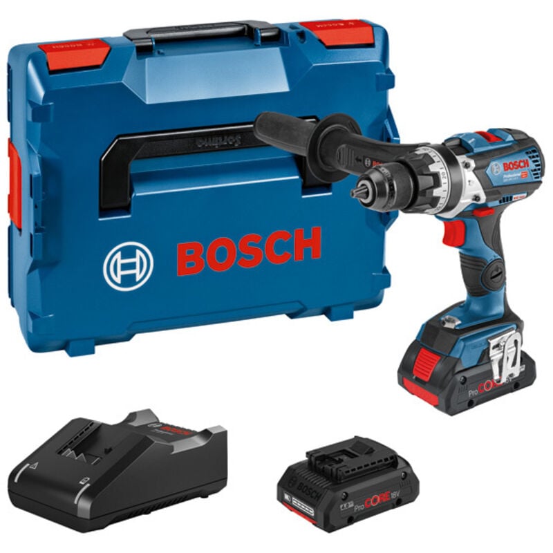 foto del prodotto trapano avvitatore a percussione gsb 18v 110 c bosch 2 batt.4,0 ah caricabatt. gal 06019g030b