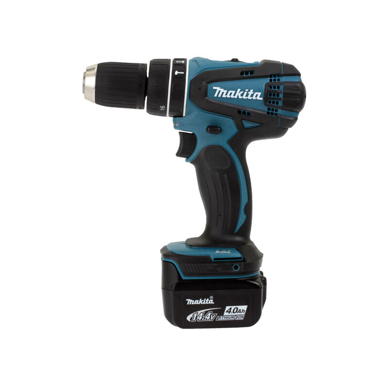 foto del prodotto trapano avvitatore a percussione makita 14,4v li ion 4ah 13 mm dhp446rmj