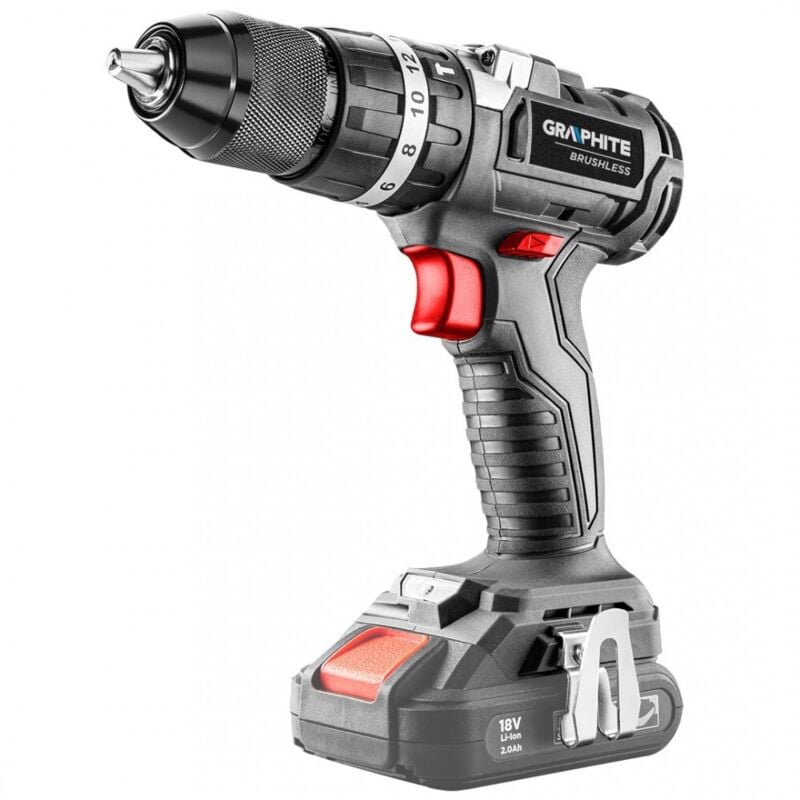 foto del prodotto trapano avvitatore con percussione a batteria non inclusa graphite energy , gto 58g020