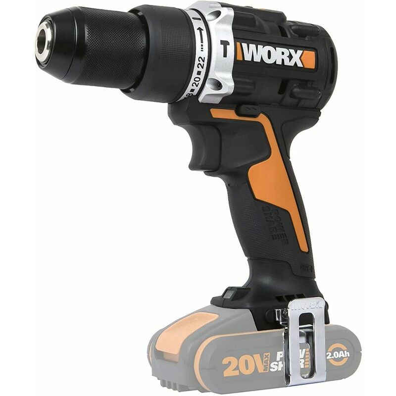 foto del prodotto trapano avvitatore con percussione solo corpo macchina worx wx352.9