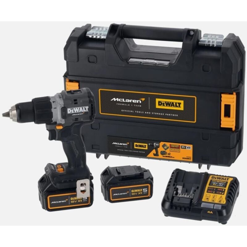 foto del prodotto trapano avvitatore dewalt mclaren dcd85mp2t qw 18v 5ah